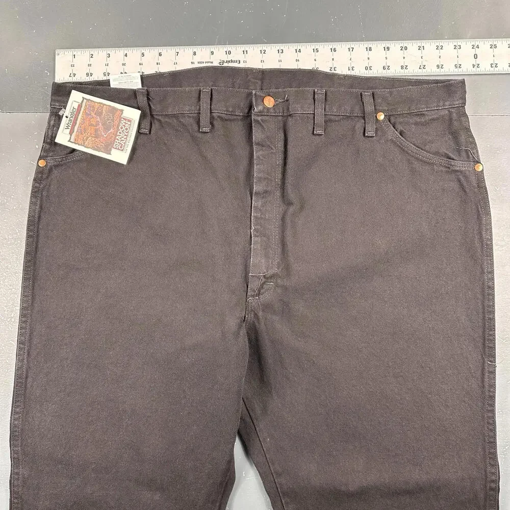VTG Wrangler Jeans Mens 46x30 Black Original Cowboy Cut 13MWZ Shadow Canyon NWT - Picture 4 of 8